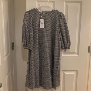 Mango Gingham Print Dress